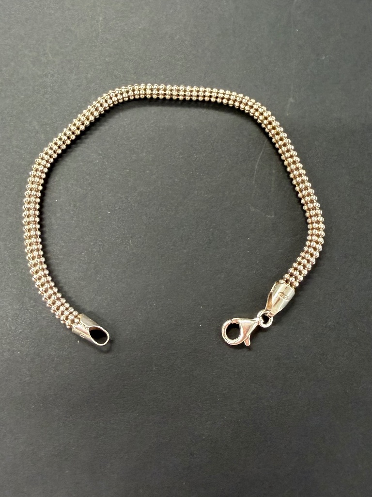 Vintage Italian 925 Sterling Silver Mesh Bracelet